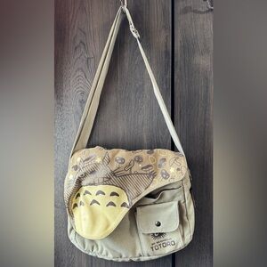 My Neighbor Totoro Themed Beige and Brown Crossbody Bag